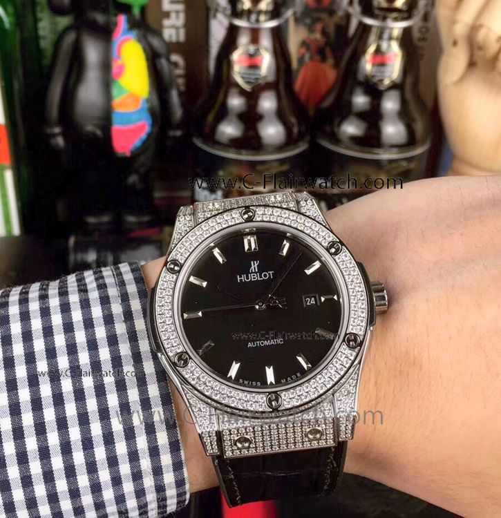 Stylish Hublot Classic Fusion Copy Watch with Diamond